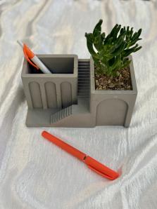 خودکار روان نویس نارنجی با مغزی ابی 