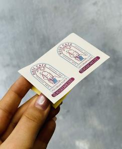 برچسب کروم نقره ای بدون روکش 8.2 در 4.8